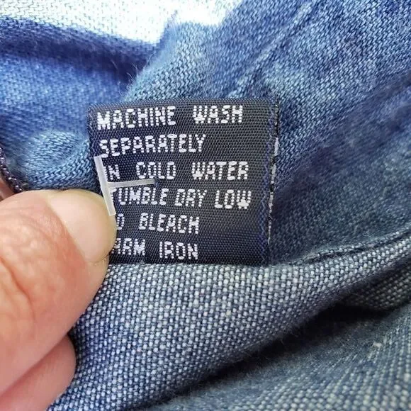 Artworks by Kay Black Ladies Button Down Denim Top,Large - Picture 8 of 12